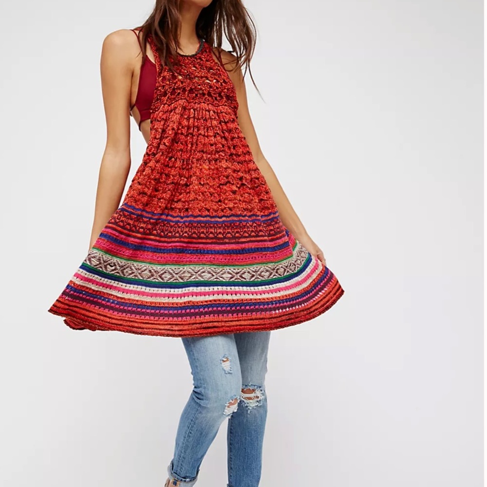 NWT Free People Rare Hearts Tunic Dress